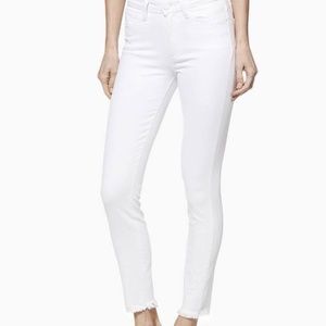 Paige white frayed jeans